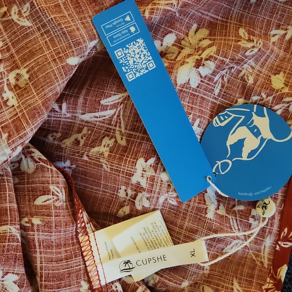 Rust Floral Dress - Picture 4 of 4